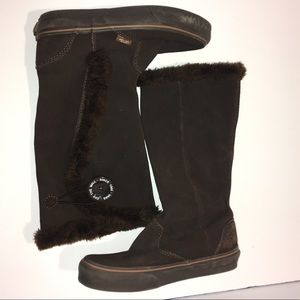 Vans phoebe brown leather boots. Size 5